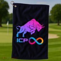Internet Computer Icp Cryptocurrency Logo Bull Run Golf Towel thumb 1
