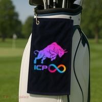 Internet Computer Icp Cryptocurrency Logo Bull Run Golf Towel thumb 2