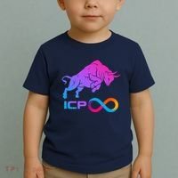 Internet Computer Icp Cryptocurrency Logo Bull Run Toddler T-Shirt thumb 2
