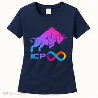 Internet Computer Icp Cryptocurrency Logo Bull Run Women's T-Shirt thumb 0