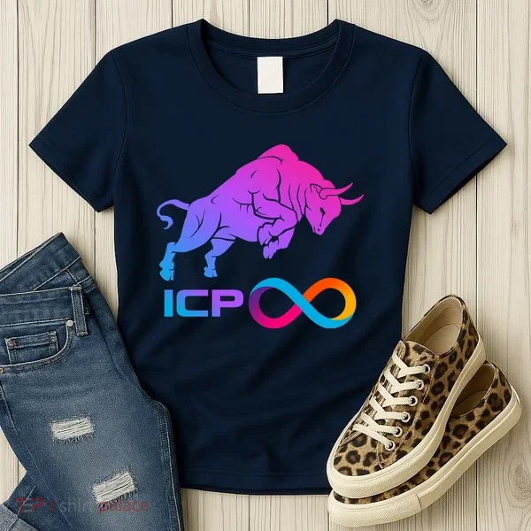 Internet Computer Icp Cryptocurrency Logo Bull Run Women's T-Shirt