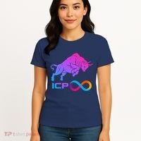 Internet Computer Icp Cryptocurrency Logo Bull Run Women's T-Shirt thumb 4
