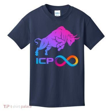 Internet Computer Icp Cryptocurrency Logo Bull Run Kids T-Shirt