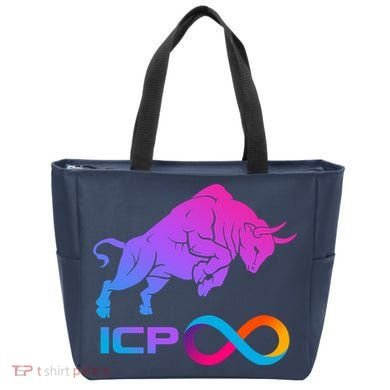 Internet Computer Icp Cryptocurrency Logo Bull Run Tote Bag