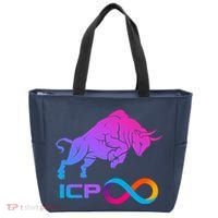 Internet Computer Icp Cryptocurrency Logo Bull Run Tote Bag thumb 0