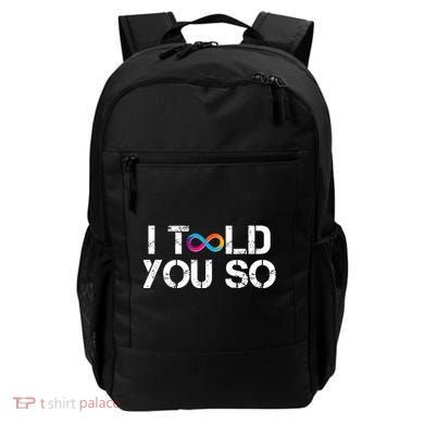 Internet Computer Icp Cryptocurrency Logo I Told You So Backpack