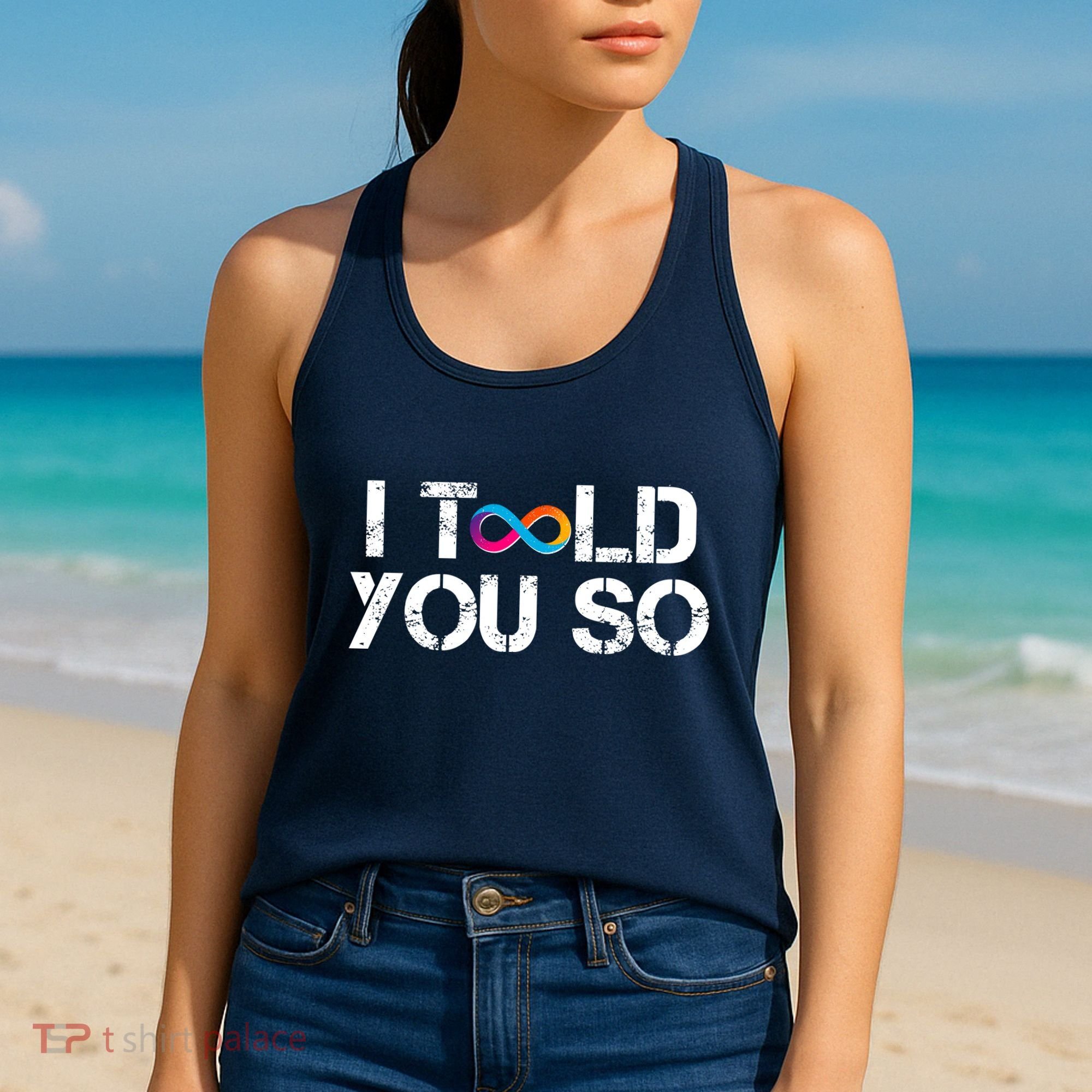 Internet Computer Icp Cryptocurrency Logo I Told You So Women's Tank Top