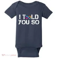 Internet Computer Icp Cryptocurrency Logo I Told You So Baby Bodysuit thumb 0