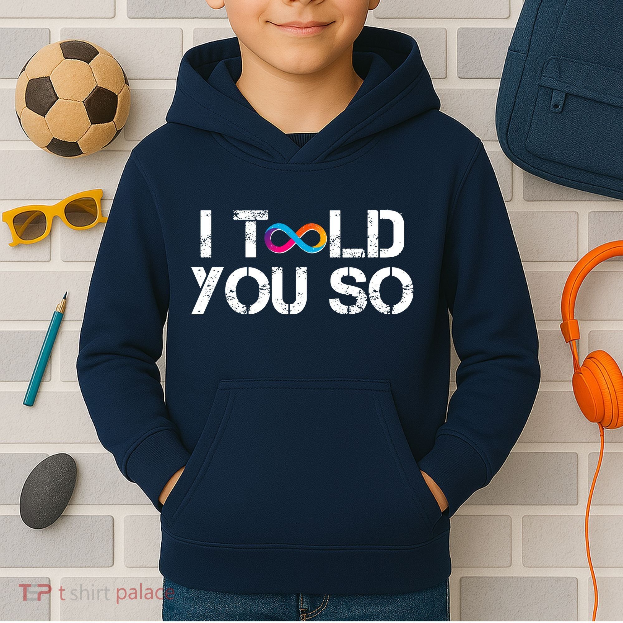Internet Computer Icp Cryptocurrency Logo I Told You So Kids Hoodie