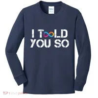 Internet Computer Icp Cryptocurrency Logo I Told You So Kids Long Sleeve Shirt thumb 0