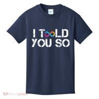 Internet Computer Icp Cryptocurrency Logo I Told You So Kids T-Shirt thumb 0