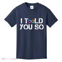 Internet Computer Icp Cryptocurrency Logo I Told You So Kids T-Shirt thumb 0