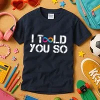 Internet Computer Icp Cryptocurrency Logo I Told You So Kids T-Shirt thumb 3