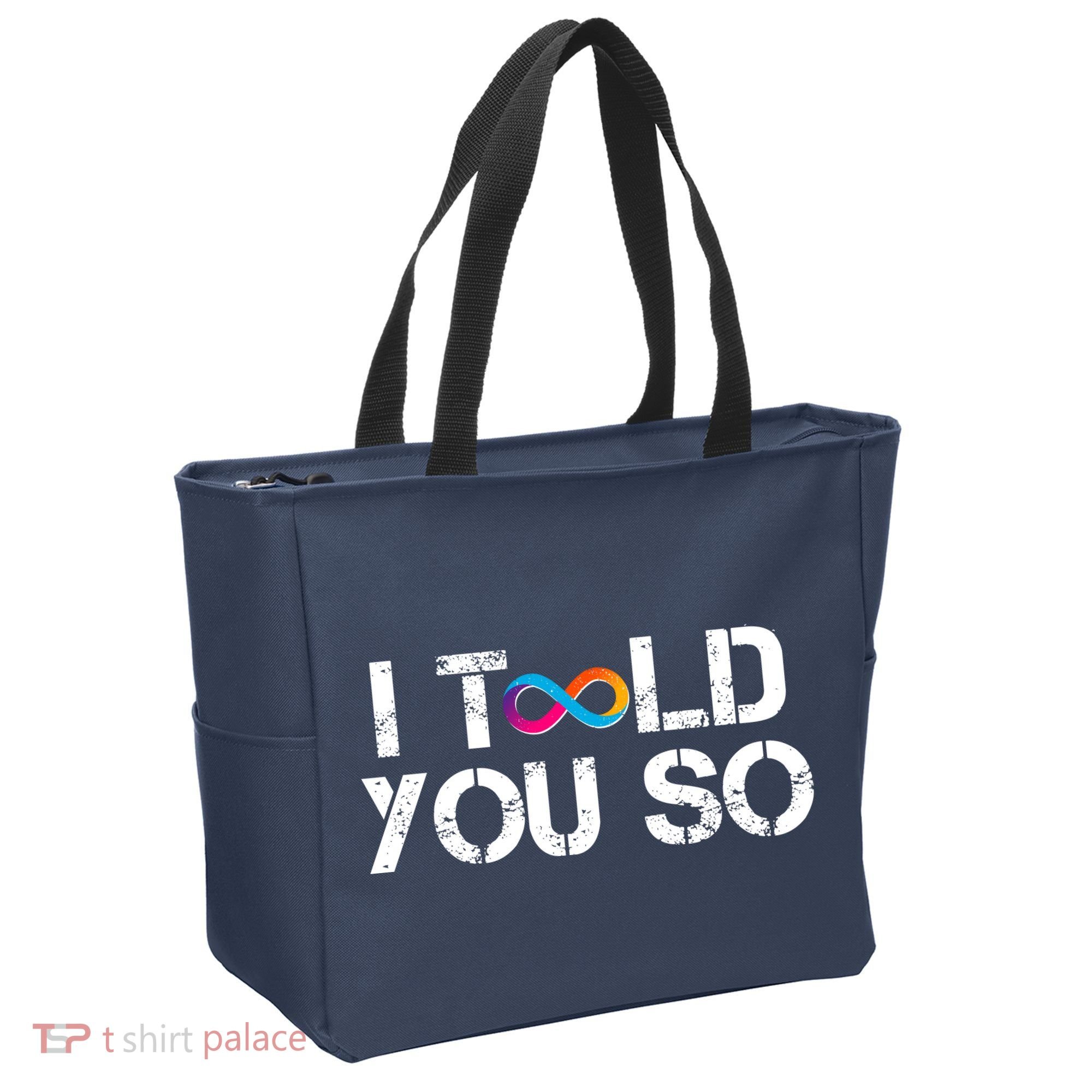 Internet Computer Icp Cryptocurrency Logo I Told You So Tote Bag