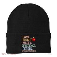 I Came I Taught I Made A Difference I Retired Beanie thumb 0