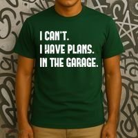 I Cant I Have Plans In The Garage Fathers Day Car Mechanics Short T-Shirt thumb 3
