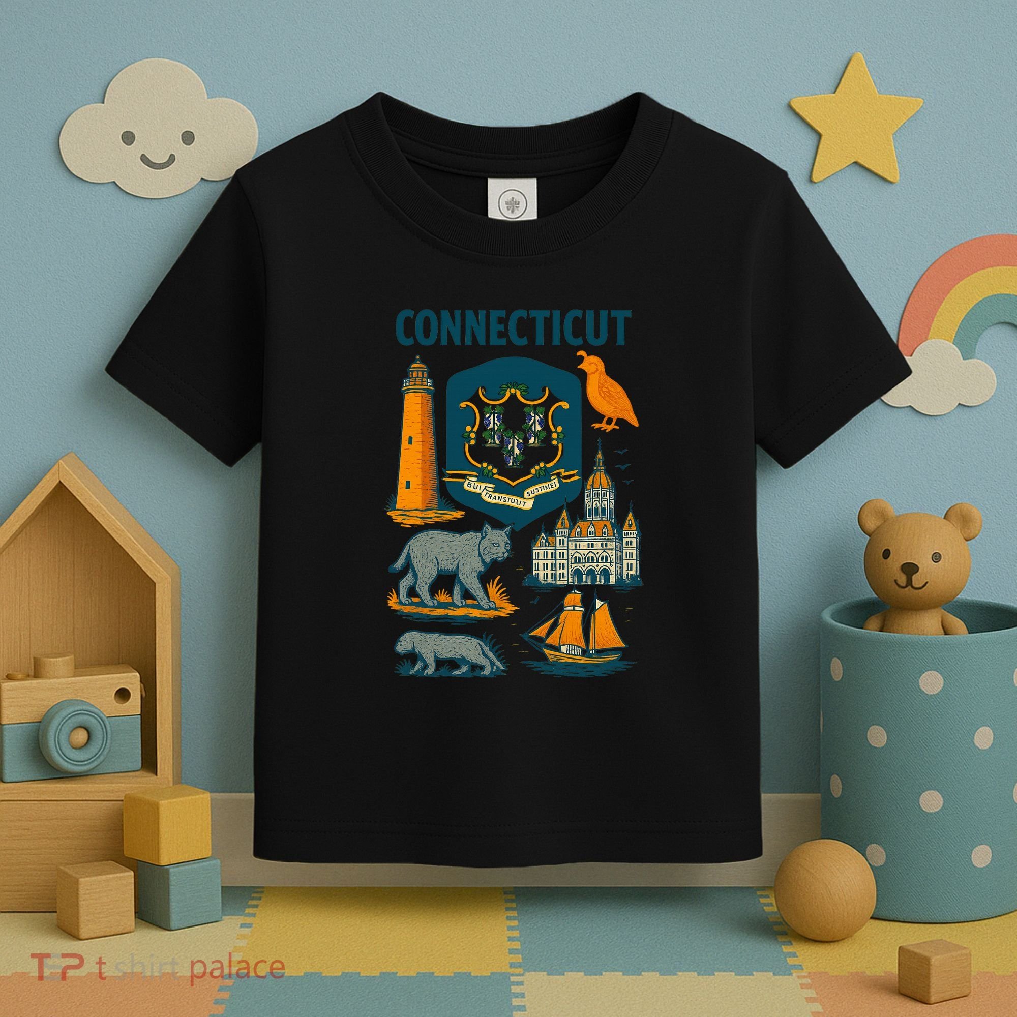 Iconic Connecticut Toddler T-Shirt