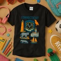 Iconic Connecticut Kids T-Shirt thumb 3