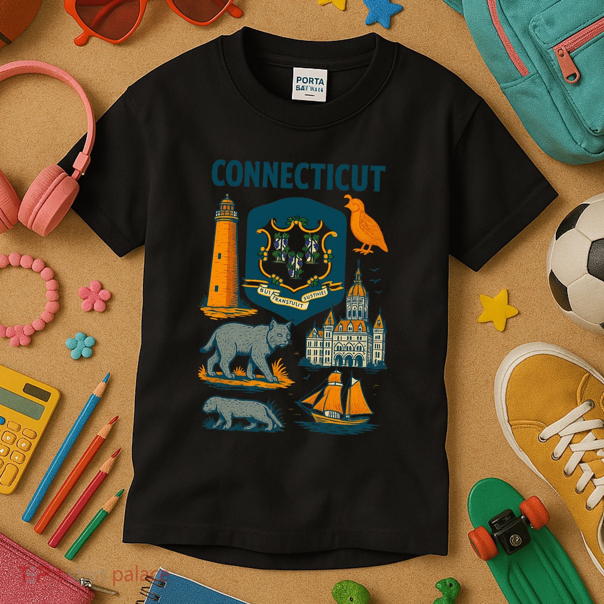 Iconic Connecticut Kids T-Shirt