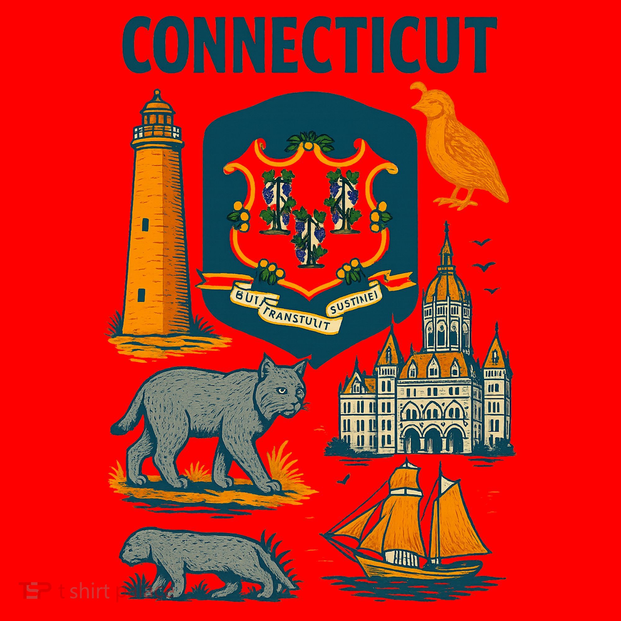 Iconic Connecticut Santa Hat