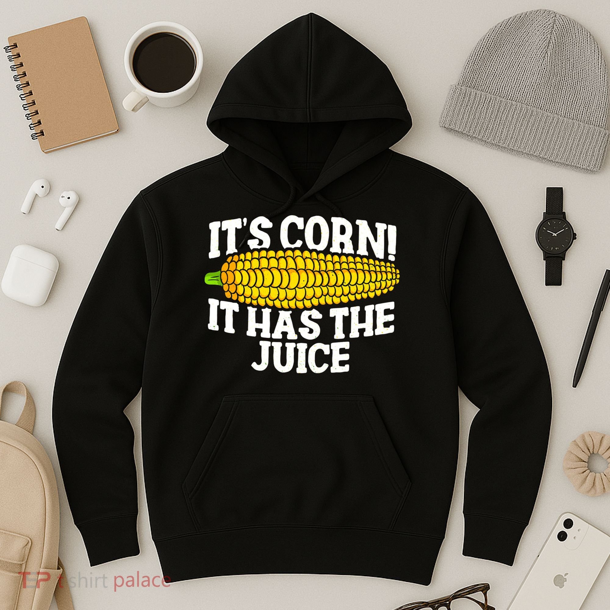 It's Corn! It Has The Juice Meme Funny Cute Corn Song Hoodie