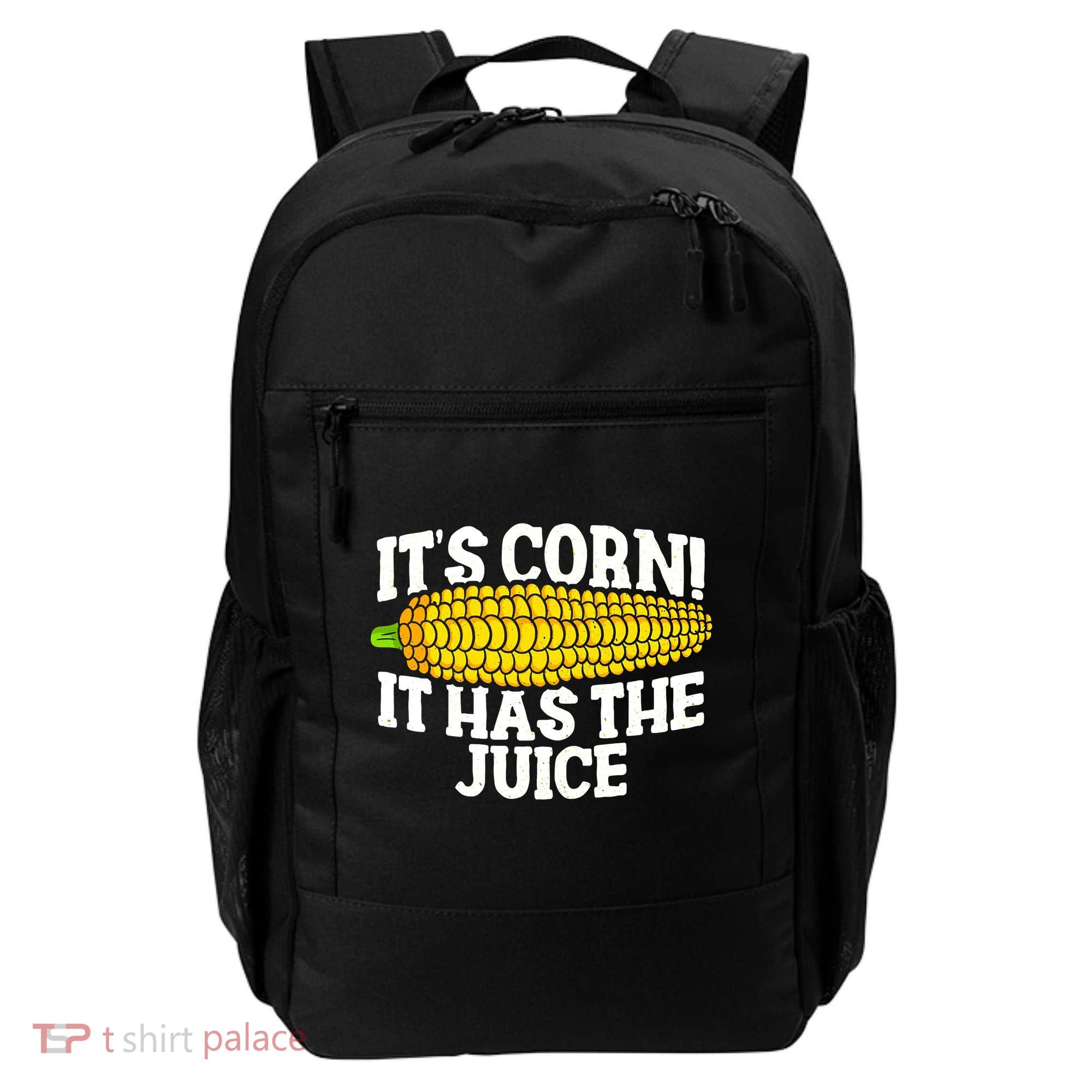 It's Corn! It Has The Juice Meme Funny Cute Corn Song Backpack