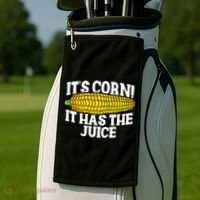 It's Corn! It Has The Juice Meme Funny Cute Corn Song Golf Towel thumb 2