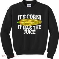 It's Corn! It Has The Juice Meme Funny Cute Corn Song Kids Sweatshirt thumb 0