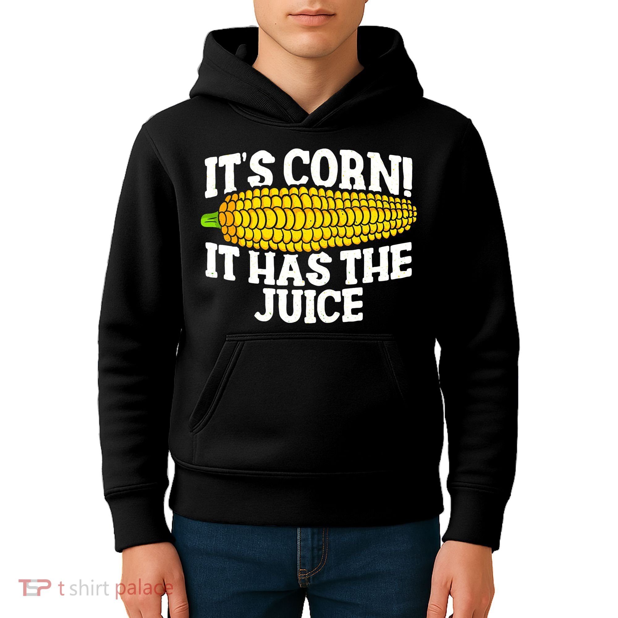 It's Corn! It Has The Juice Meme Funny Cute Corn Song Kids Hoodie