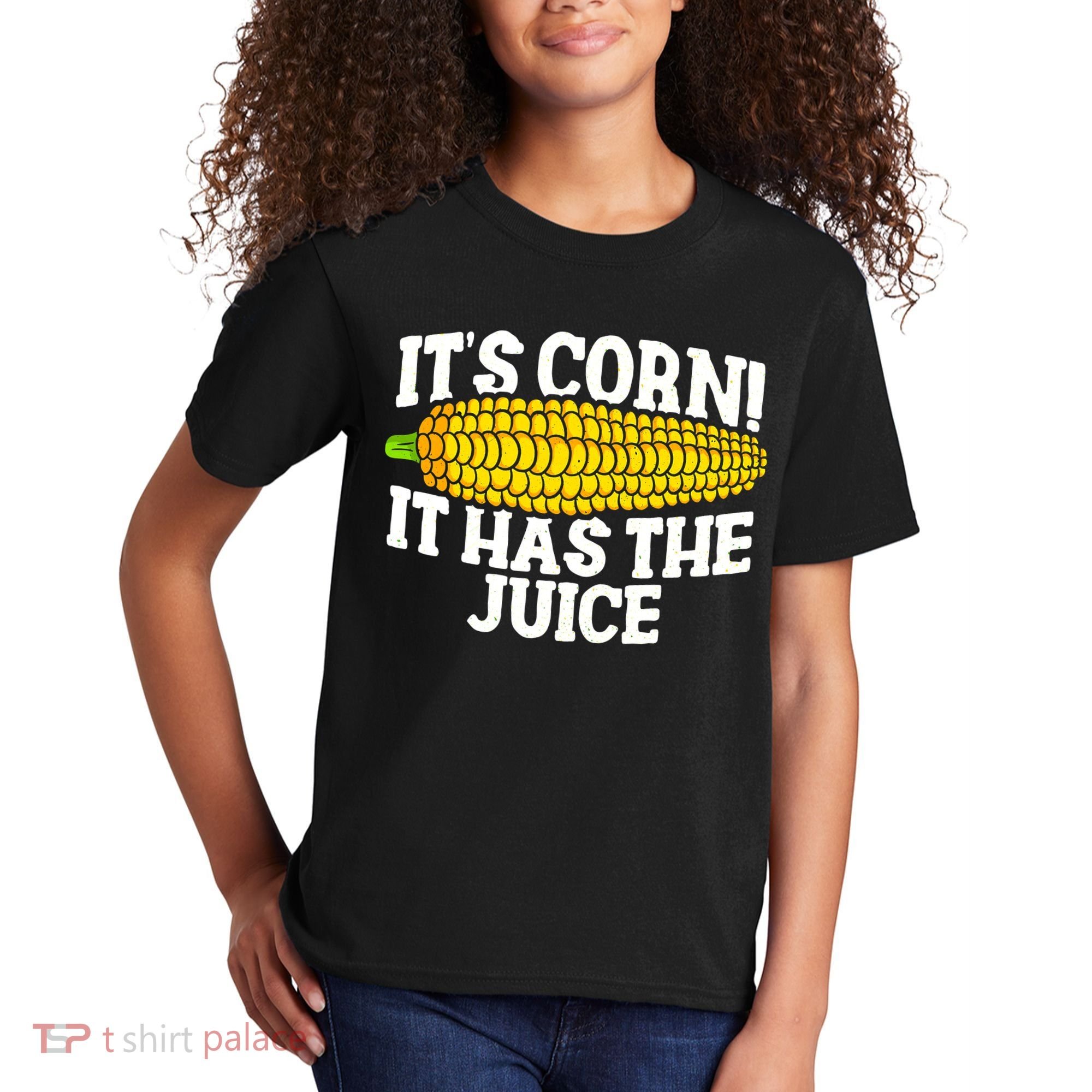 It's Corn! It Has The Juice Meme Funny Cute Corn Song Kids T-Shirt