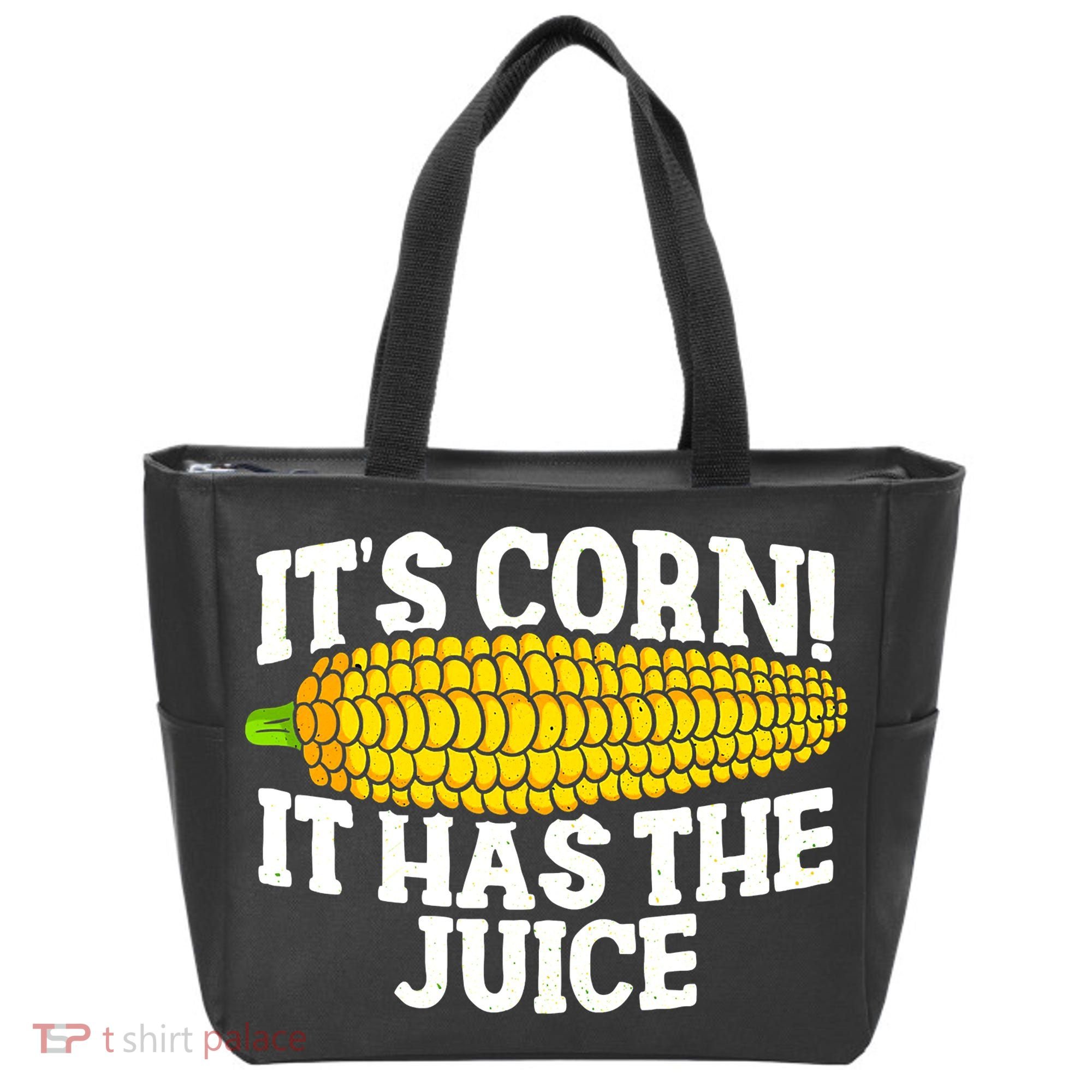 It's Corn! It Has The Juice Meme Funny Cute Corn Song Tote Bag