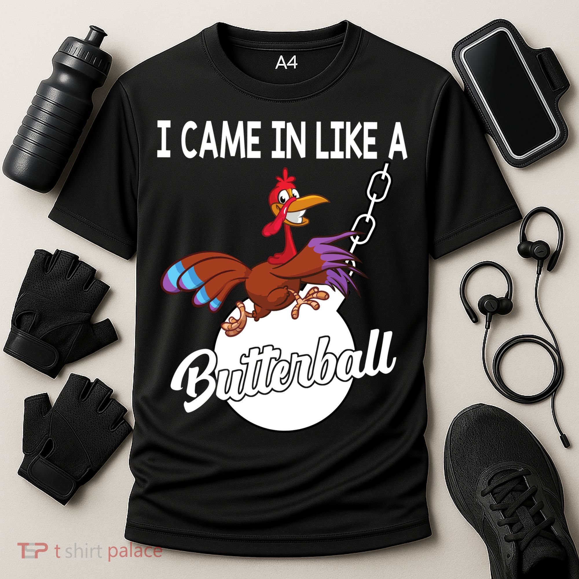 I Came In Like A Butterball Funny Thanksgiving Cooling Performance Crew T-Shirt