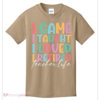 I Came I Taught I Retired Retirement Teacher Kids T-Shirt thumb 0