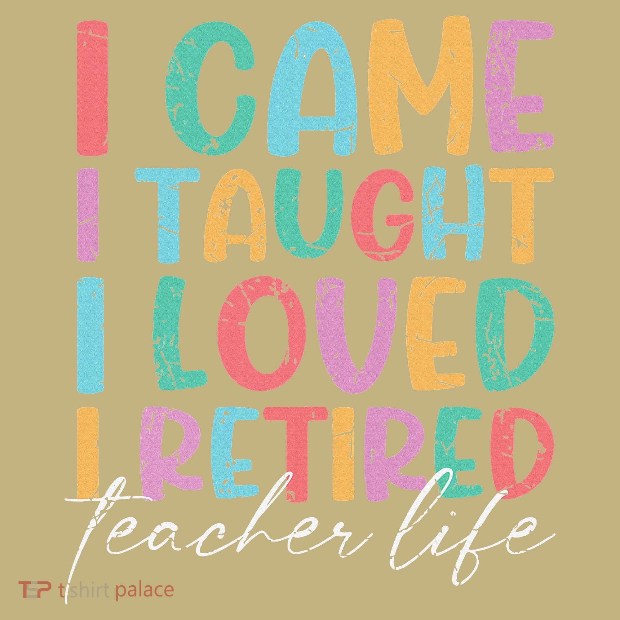 I Came I Taught I Retired Retirement Teacher Kids T-Shirt