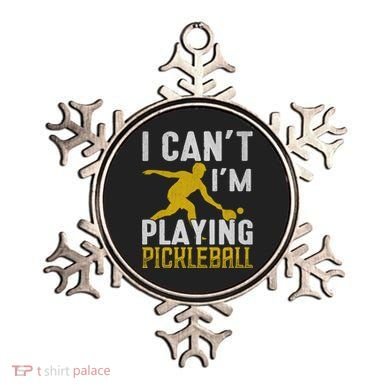 I Can't I'm Playing Pickleball Paddle Ornament