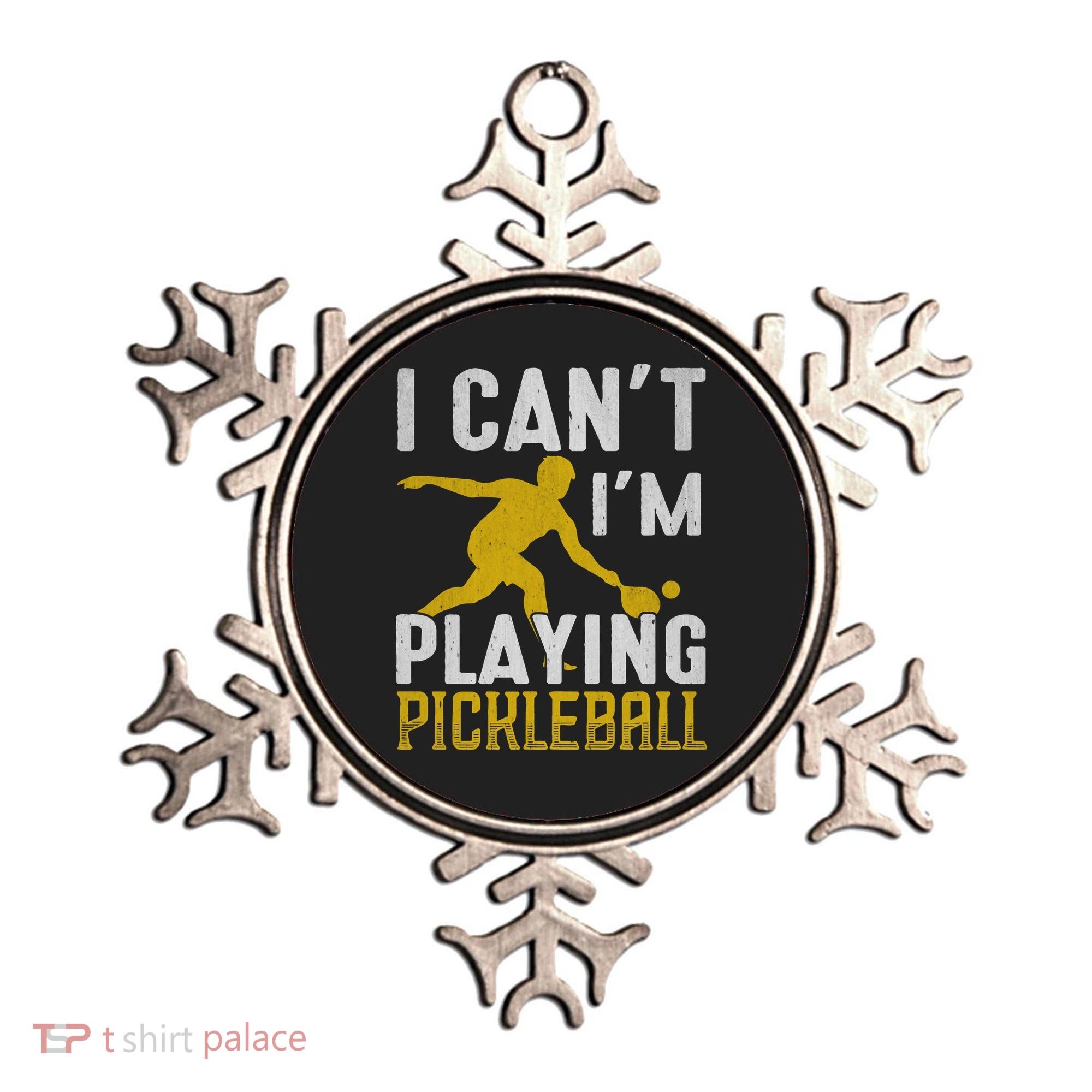I Can't I'm Playing Pickleball Paddle Ornament