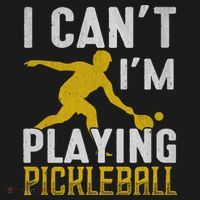 I Can't I'm Playing Pickleball Paddle Ornament thumb 1