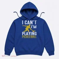 I Can't I'm Playing Pickleball Paddle Hoodie thumb 0