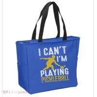 I Can't I'm Playing Pickleball Paddle Tote Bag thumb 2