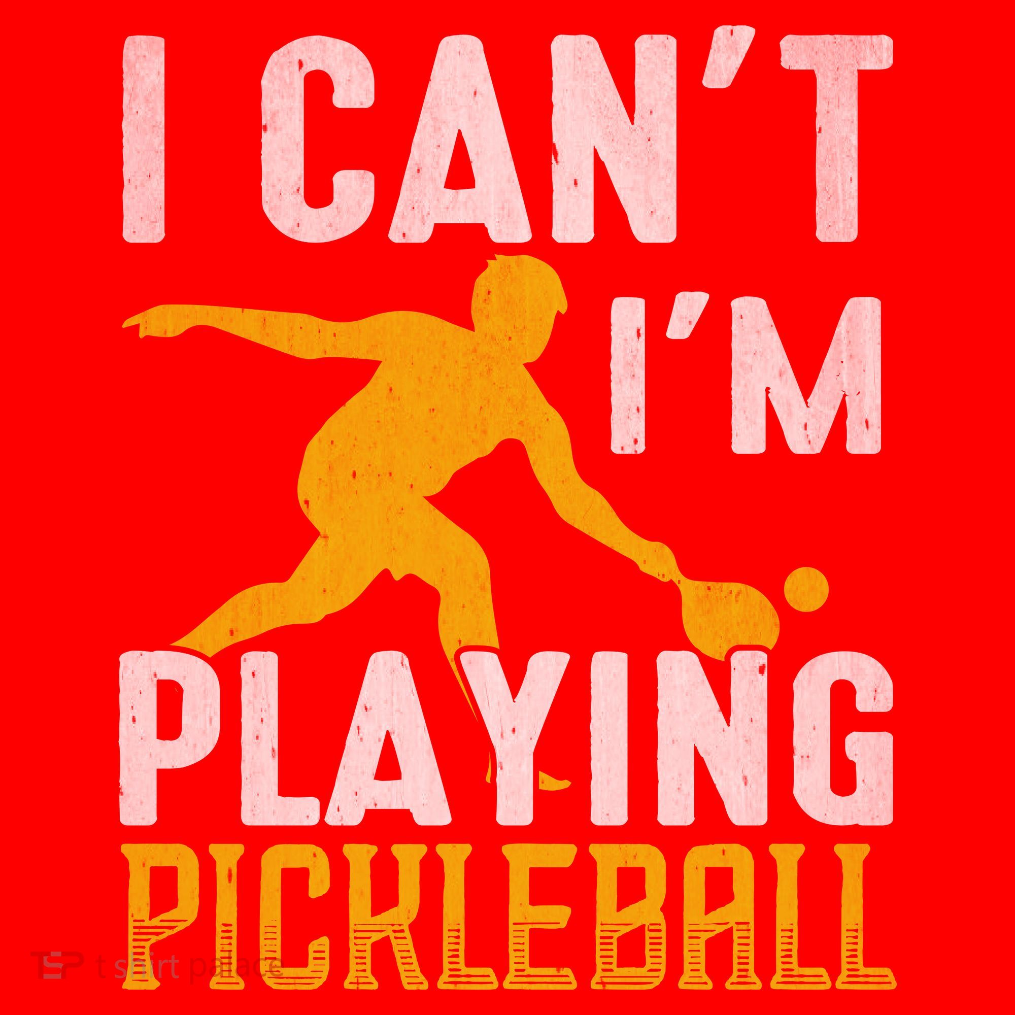I Can't I'm Playing Pickleball Paddle Santa Hat