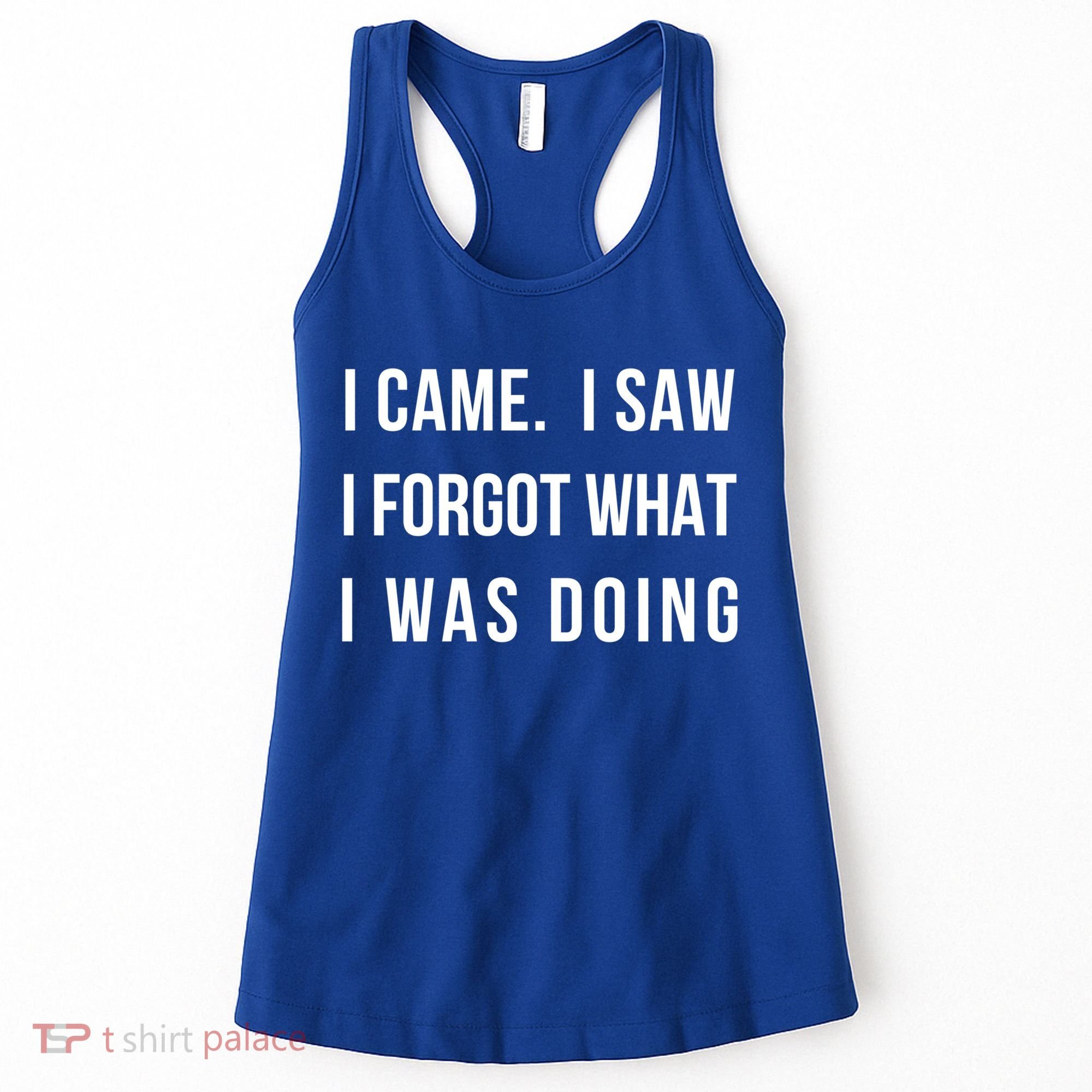 I Came I Saw I Forgot What I Was Doing Sarcastic Tee Gift Women's Tank Top