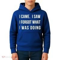 I Came I Saw I Forgot What I Was Doing Sarcastic Tee Gift Kids Hoodie thumb 4