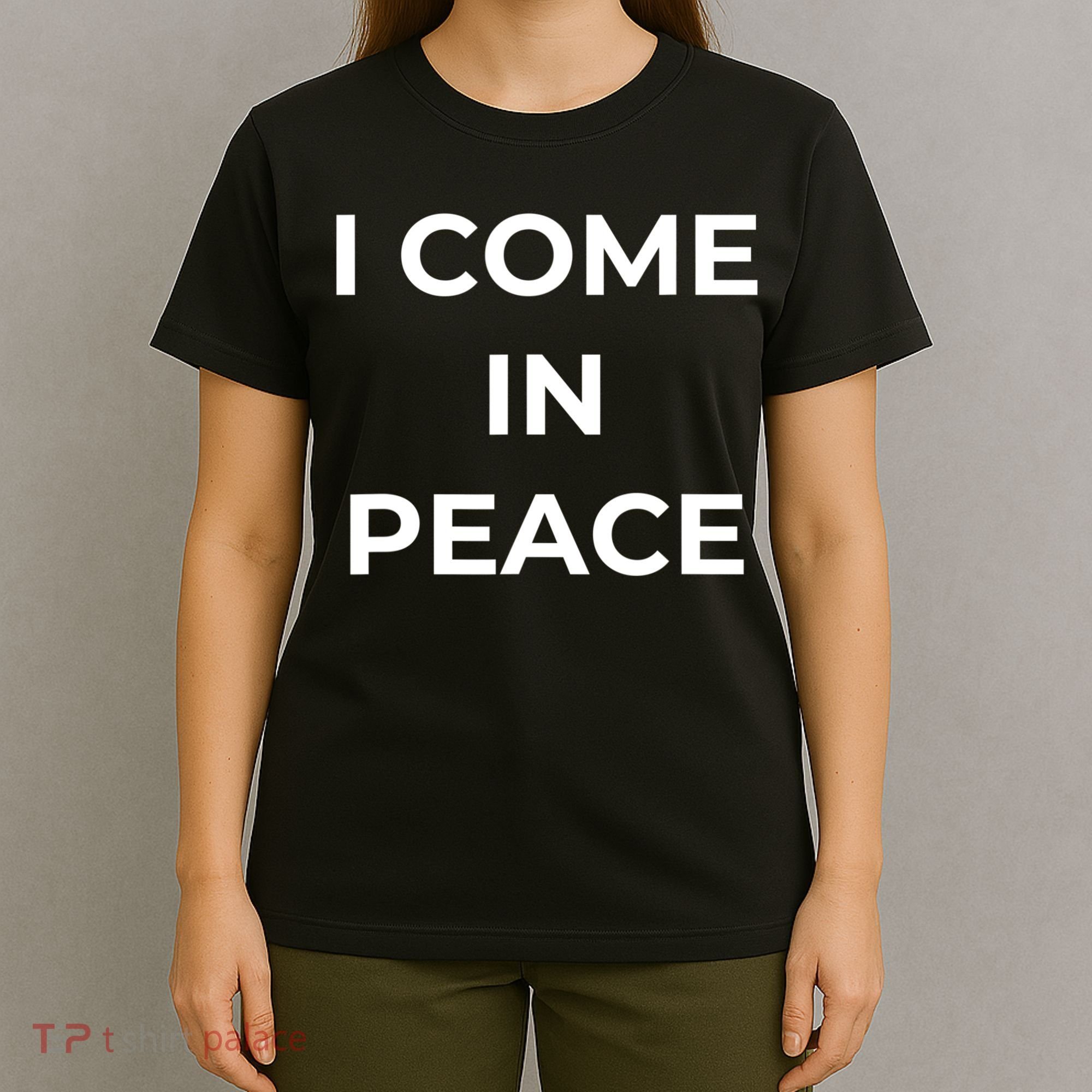 I COME IN PEACE & I'M PEACE Cute Funny Couple Matching New T-Shirt