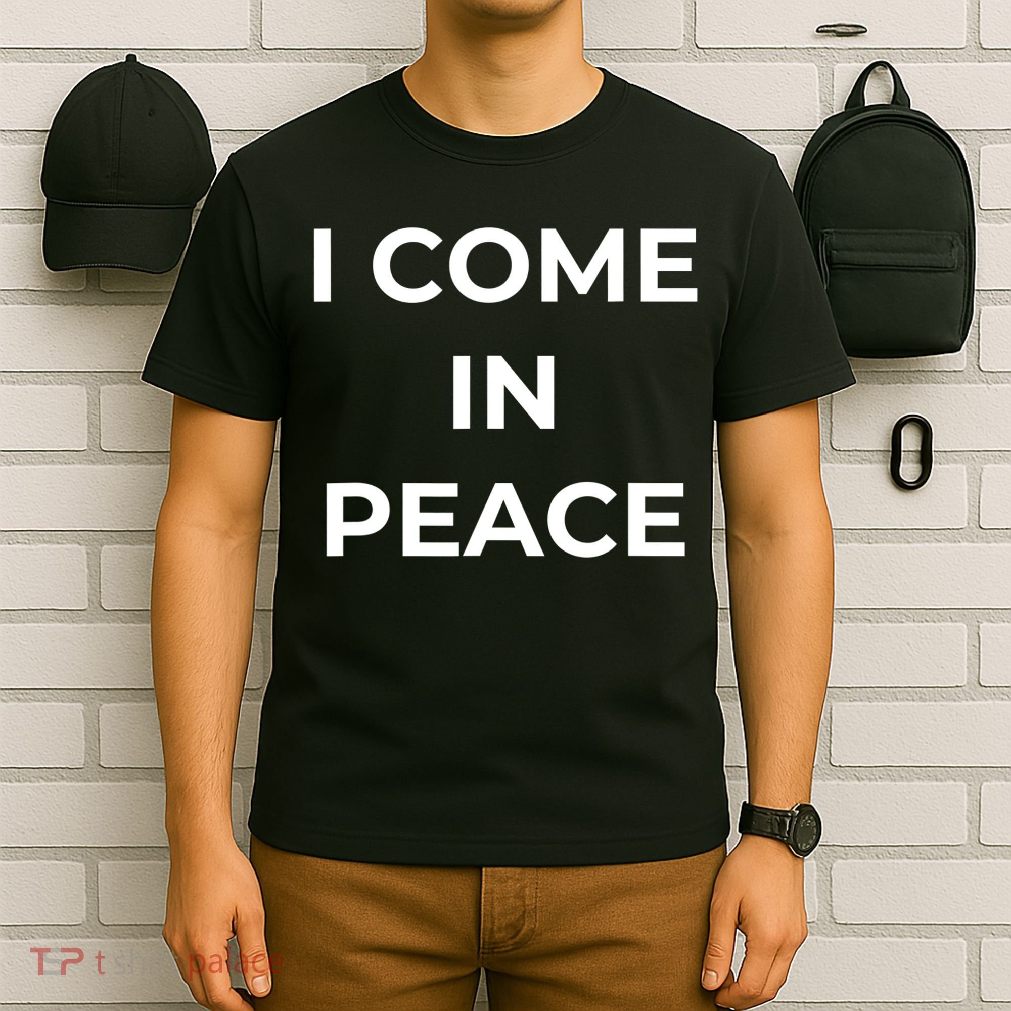 I COME IN PEACE & I'M PEACE Cute Funny Couple Matching New T-Shirt