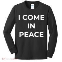 I COME IN PEACE & I'M PEACE Cute Funny Couple Matching New Kids Long Sleeve Shirt thumb 0
