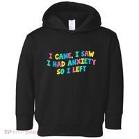 I Came I Saw I Had Anxiety So I Left Funny Saying Gift Toddler Hoodie thumb 0