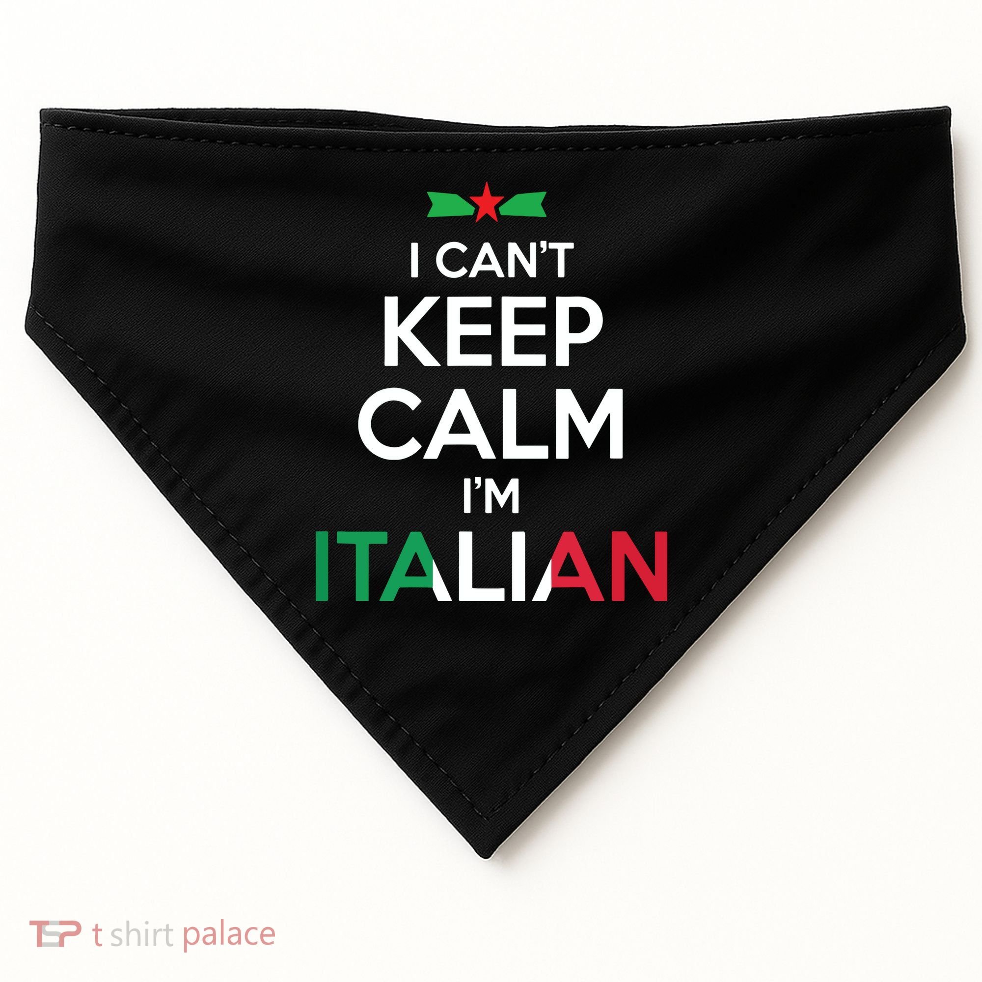 I Cant Keep Calm Im Italian Unisex USA-Made Doggie Bandana