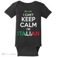 I Cant Keep Calm Im Italian Unisex Baby Bodysuit thumb 0