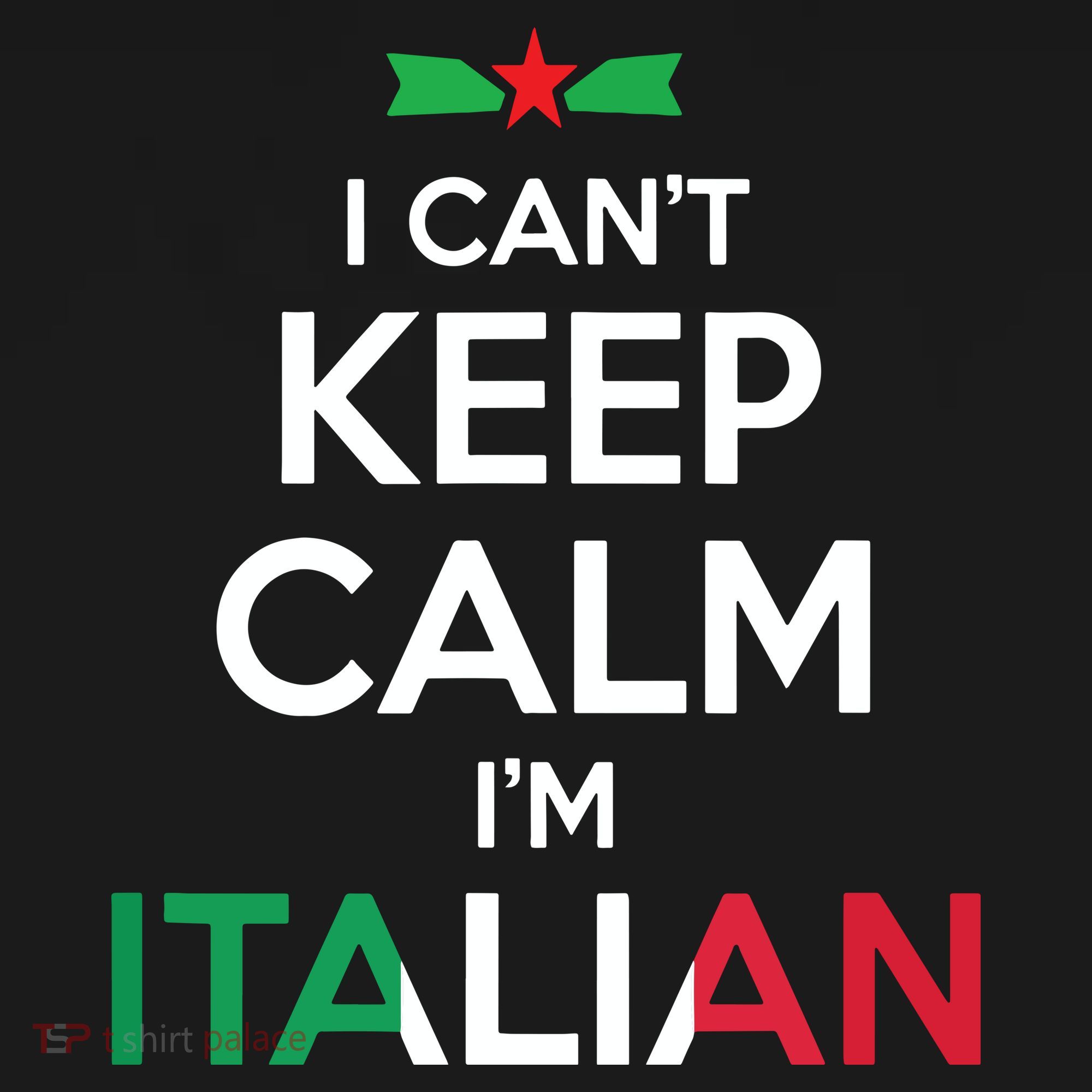 I Cant Keep Calm Im Italian Unisex Tank Top