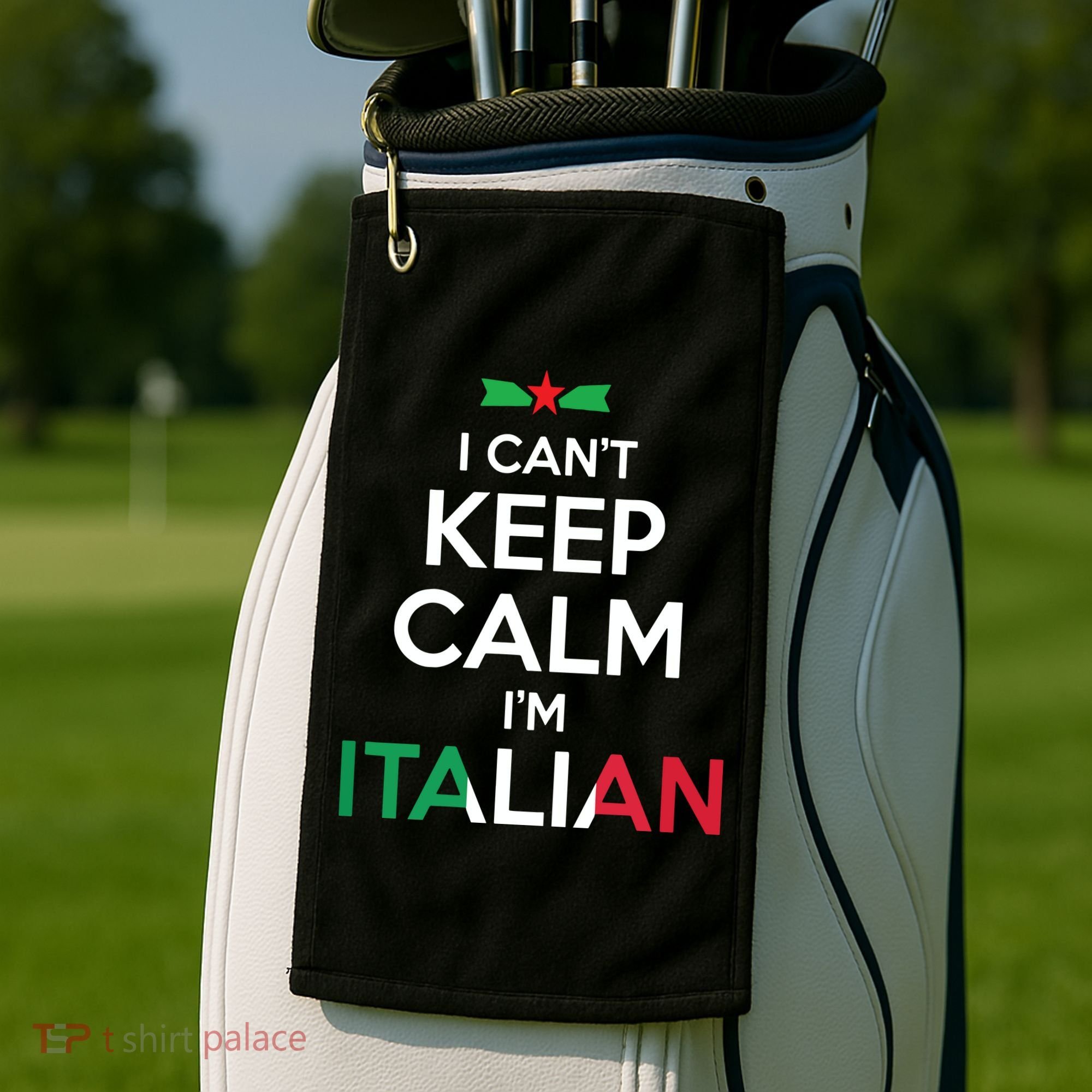 I Cant Keep Calm Im Italian Unisex Golf Towel
